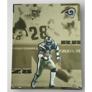 Marshall Faulk 2004 20x16 Poster By Costacos St. Louis Rams